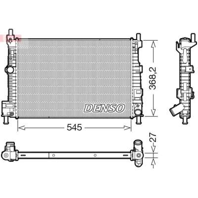 Imagem de DENSO DRM44045 Radiador, arrefecimento do motor 368 545 27