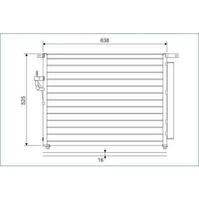 Imagem de VALEO 822603 Condensador com secador Alumínio 525 FORD: Ranger Mk3