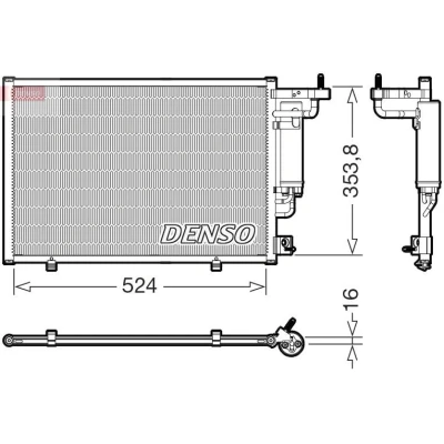 Imagem de DENSO DCN10059 Condensador 524mm FORD: FIESTA 6, Tourneo Courier MPV
