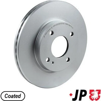 Imagem de JP GROUP 1563105400 Disco de travão Eixo dianteiro 258 23 4 ventilado revestido FORD: FIESTA 6, 6 Van, KA+ Hatchback