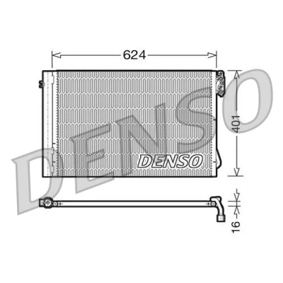 Imagem de DENSO DCN05011 Condensador com secador 401x584x16 R 134a 401 BMW: 1 Hatchback, 3 Coupe, Sedan