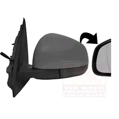 Imagem de Espelho retrovisor Van Wezel 4368803 esquerda com subcapa completo, não esférico, ajustável pelo interior, ajuste: por cabo de aço, sem aqueci