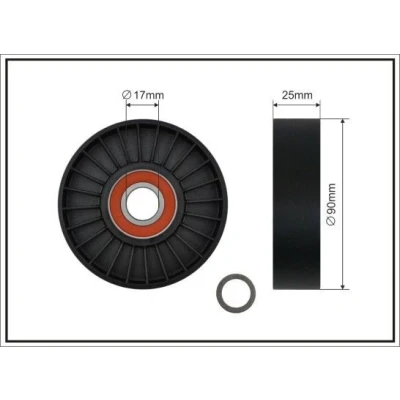 Imagem de CAFFARO 410 00 Polia Tensora BMW: 5 Sedan, CITROËN: C3 I Hatchback