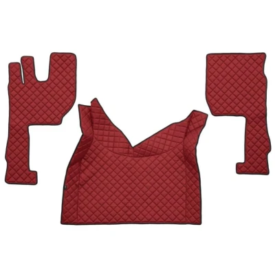 Imagem de F CORE FL08 RED Conjunto de tapete chão Couro artificial à frente 3 Vermelho