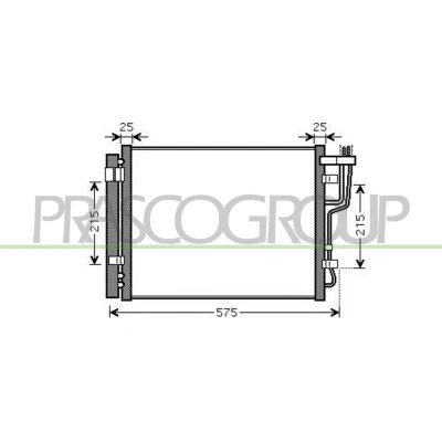 Imagem de PRASCO HN040C002 Condensador com secador 13 8 Alumínio 425 KIA: cee‘d I Hatchback