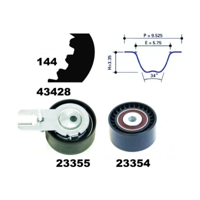 Imagem de MAPCO 23400 Jogo de correias dentadas 144 PEUGEOT: 206 Van, Hatchback, 307 CITROËN: C3 II, I Xsara Hatchback