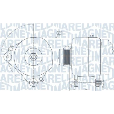 Imagem de MAGNETI MARELLI 063731992010 Alternador 14V 140A