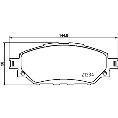 Imagem de HELLA 8DB 355 037 801 Jogo de pastilhas para travão disco incl. contacto aviso desgaste com acessórios TOYOTA: Hilux VIII Pick up