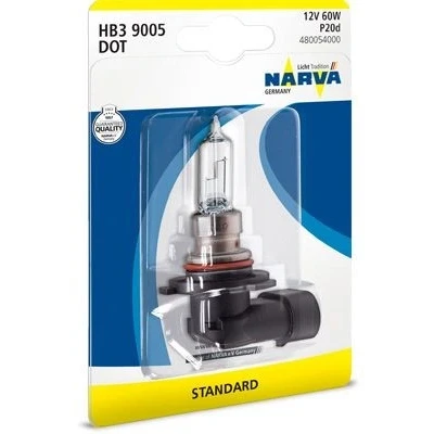 Imagem de NARVA 480054000 Lâmpada, farol de longo alcance HB3 12V 60W Halogéneo OPEL: Zafira A, Astra G CC, Mokka / X, VOLVO: V50, S60 I, C30