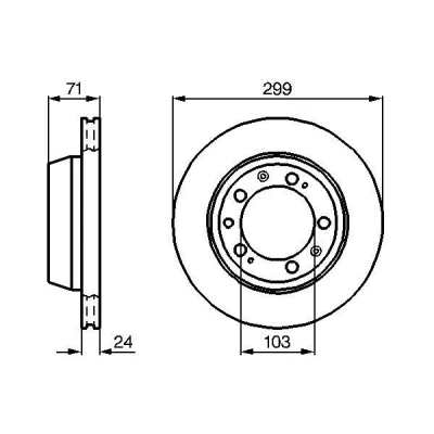 Imagem de Disco de travão BOSCH 0 986 478 417 voltar/ventilado/altamente carbonizado/1 peça