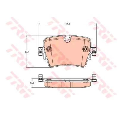 Imagem de TRW GDB2095 Jogo de pastilhas para travão disco preparado indicador aviso desgaste JAGUAR: F Type Coupe