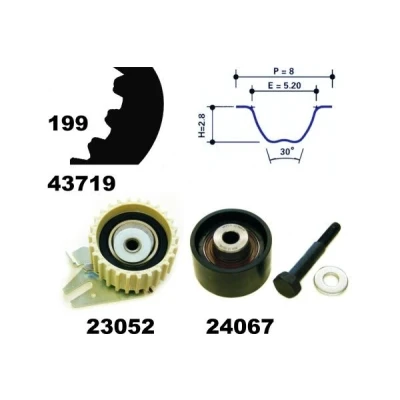 Imagem de MAPCO 23719 Jogo de correias dentadas 199 OPEL: Astra H Caravan, Hatchback, GTC, ALFA ROMEO: 159 Sportwagon