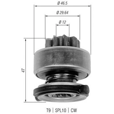 Imagem de MAGNETI MARELLI 940113020335 Pinhão, motor de arranque