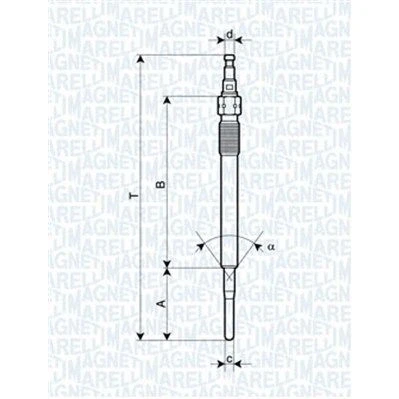 Imagem de MAGNETI MARELLI 062900051304 Vela incandescente 4,4V 8A M8X1 AUDI: A6 C6 Avant, A4 B7 Sedan, VOLKSWAGEN: Golf 5, Touran I