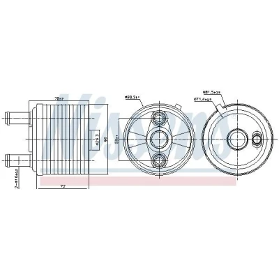 Imagem de NISSENS 91267 Radiador de óleo, caixa velocidades automática