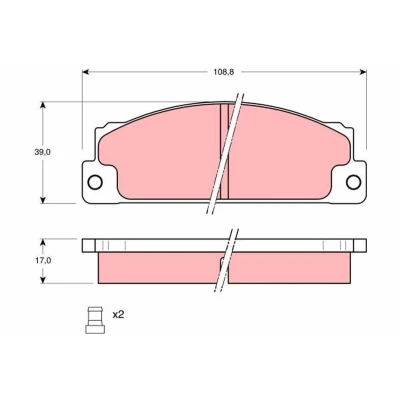 Imagem de TRW GDB296 Jogo de pastilhas para travão disco incl. contacto aviso desgaste FIAT: 127 Hatchback