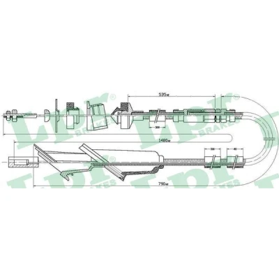Imagem de LPR C0137C Cabo de Embreagem com afinação manual PEUGEOT: 106 II Hatchback