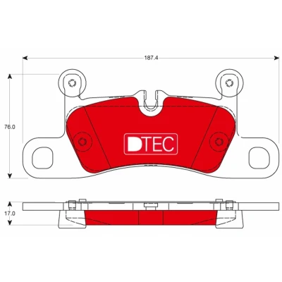 Imagem de TRW DTEC COTEC GDB1875DTE Jogo de pastilhas para travão disco preparado indicador aviso desgaste PORSCHE: Cayenne, 911 Cabrio