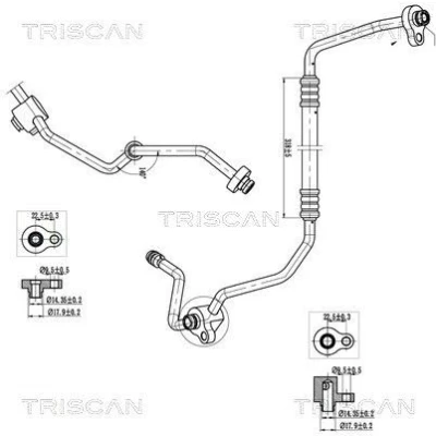 Imagem de TRISCAN 9010 16009 Conduta de alta/baixa pressão, ar condicionado do compressor para o condensador
