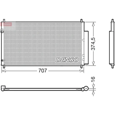 Imagem de DENSO DCN40025 Condensador com secador R 134a HONDA: CIVIC 9