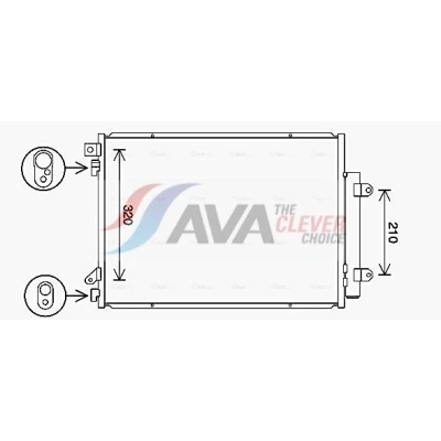 Imagem de AVA COOLING SYSTEMS SZ5150D Condensador com secador 15,5mm 10,2mm Alumínio 419mm R134a SUZUKI: Vitara IV SUV, SX4 II S Cross