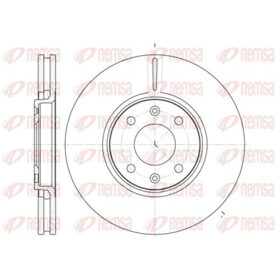 Imagem de REMSA 6587.10 Disco de travão Eixo dianteiro 288, 288 28 4 ventilado CITROËN: Xantia Hatchback, C5 II I Hatchback