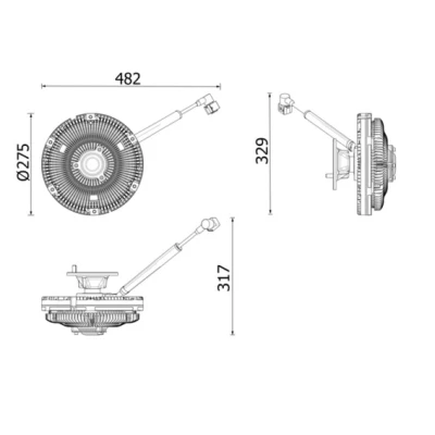 Imagem de MAHLE ORIGINAL CFC 269 000P Embreagem Viscosa