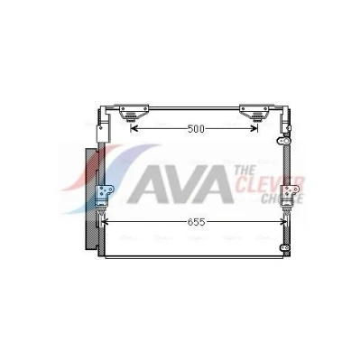 Imagem de AVA COOLING SYSTEMS TO5560D Condensador com secador Alumínio 666mm R134a, R1234yf TOYOTA: Land Cruiser 200