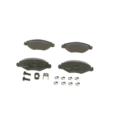 Imagem de BOSCH 0 986 494 039 Jogo de pastilhas para travão disco Baixo teor metálico com instruções montagem, chapa anti ruído, parafusos