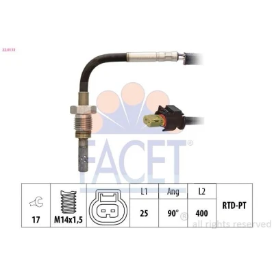 Imagem de FACET 22.0133 Sensor MERCEDES BENZ: Classe A, E T modell, C Sedan, SMART: Fortwo II Coupe