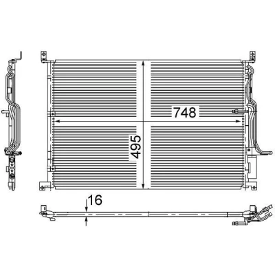 Imagem de MAHLE ORIGINAL AC 271 000S Condensador sem secador 728 AUDI: A8 D3