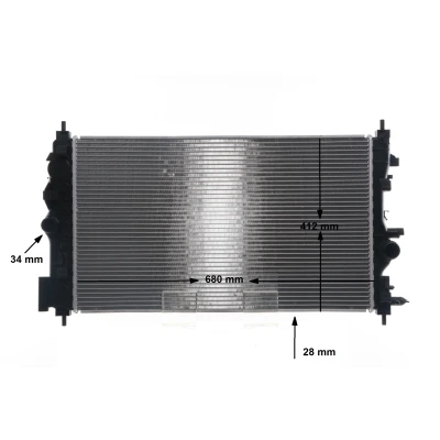 Imagem de MAHLE ORIGINAL CR 1782 000S Radiador, arrefecimento do motor para veículos com ar condicionado 680 412 28 Aletas de refrigeração soldadas