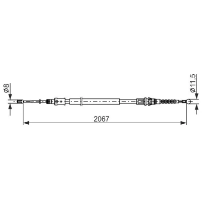 Imagem de BOSCH 1 987 482 869 Cabo de Freio Mão 2067, 1207