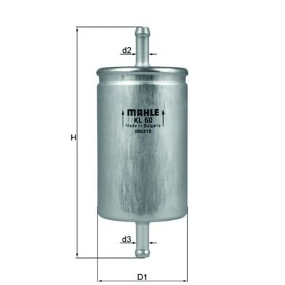 Imagem de MAHLE ORIGINAL KL 60 Filtro de Combustível dos tubos 8mm 8,0mm VOLKSWAGEN: GOLF 5, 3, 2, AUDI: A4 B6 Avant, A1 Sportback