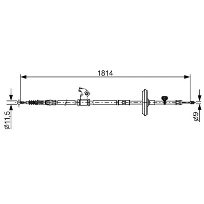 Imagem de BOSCH 1 987 482 502 Cabo de Freio Mão 1814
