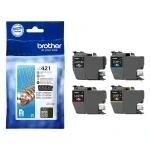 Imagem de Pack 4 Cartuchos de Tinta Original Brother LC421VAL Negro/Cian/Magenta/Amarillo