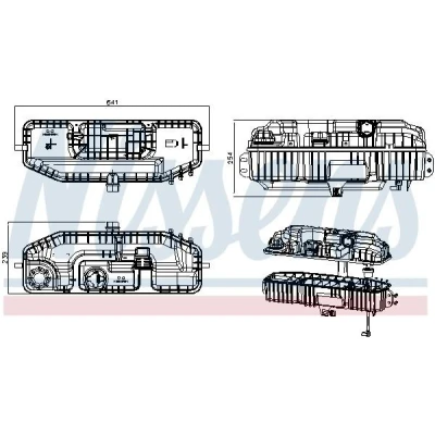 Imagem de NISSENS 996161 Depósito de Compensação Refrigerante 5l com sensor nível do líquido refrigeração tampa