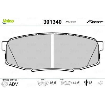 Imagem de VALEO 301340 Jogo de pastilhas para travão disco Eixo traseiro excl. contacto aviso desgaste sem chapa anti ruído TOYOTA: Land Cruiser 200