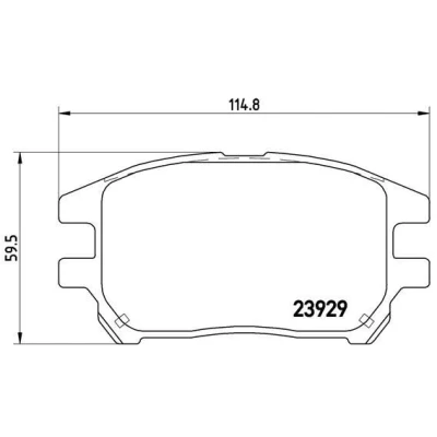 Imagem de BREMBO P 56 050 Jogo de pastilhas para travão disco excl. contacto aviso desgaste sem acessórios