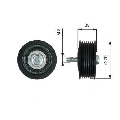 Imagem de GATES FleetRunner Micro V Kit T36773 Polia de Desvio com estrias