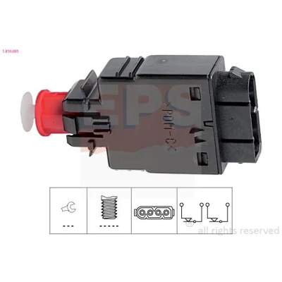 Imagem de EPS 1.810.081 Interruptor de luz stop mecânico Made in Italy OE Equivalent BMW: Z3 Roadster, 3 Sedan, 5 LAND ROVER: Discovery 1