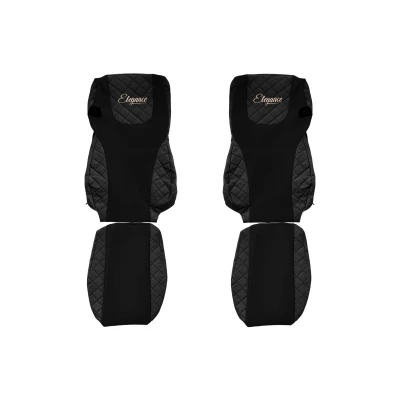 Imagem de F CORE Elegance Q FX07 BLACK Capa para banco de automóvel preto Têxtil, Couro artificial
