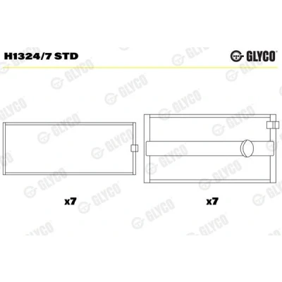 Imagem de GLYCO H1324/7 STD Chumaceira da cambota
