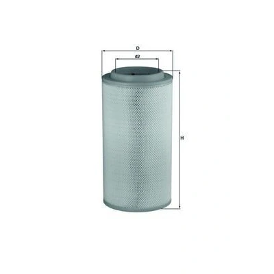 Imagem de MAHLE ORIGINAL LX 1734 Filtro de ar 530,0 267,0 Cartucho filtrante