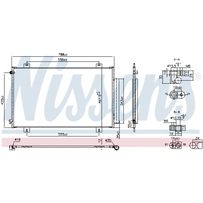 Imagem de NISSENS 940925 Condensador com secador Alumínio 788 R 134a, 1234yf