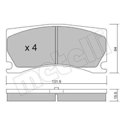 Imagem de METELLI 22 1106 0 Jogo de pastilhas para travão disco excl. contacto aviso desgaste PEUGEOT: 308 II Hatchback, RCZ Coupe, 508 SW