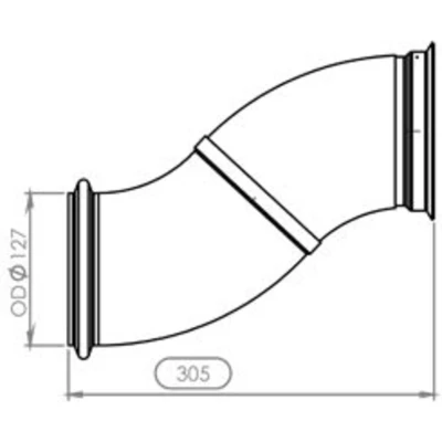 Imagem de DINEX 21555 Tubo de escape 305, 305 centro 127 Euro 4 (D4)