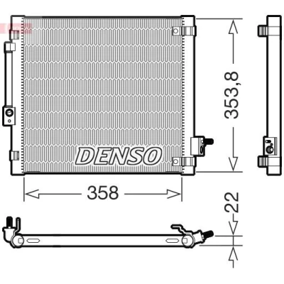Imagem de DENSO DCN99081 Condensador 358mm TESLA: Model S