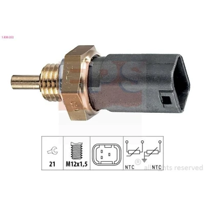 Imagem de EPS 1.830.252 Sensor da Temperatura do Líquido de Refrigeração Made in Italy OE Equivalent preto RENAULT: TWINGO 1, CLIO 2, Kangoo I Express