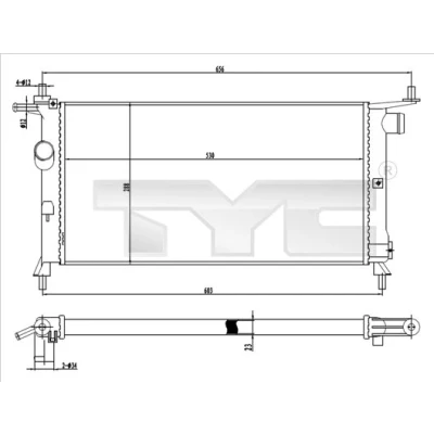 Imagem de TYC 725 0020 Radiador, arrefecimento do motor OPEL: Corsa B Hatchback, Van, Combo Van